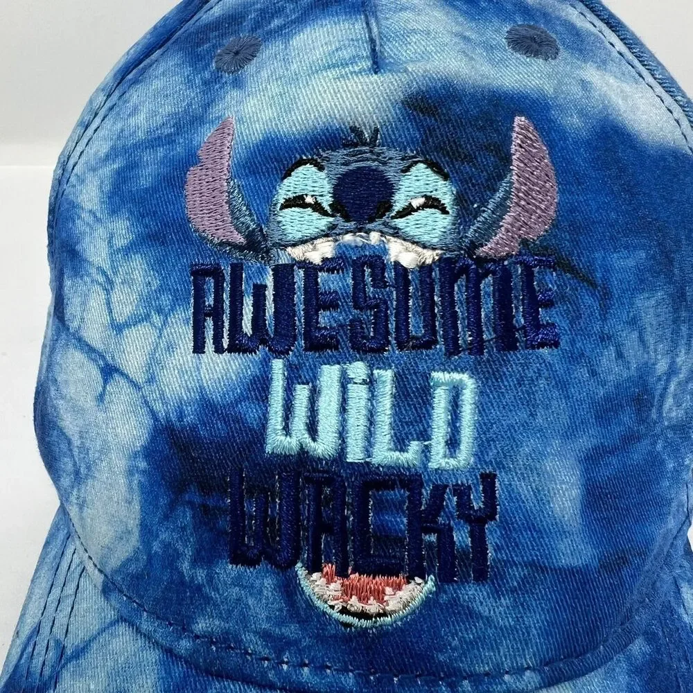 Disney Parks Stitch Awesome Wild Wacky Acid Wash Baseball Hat Cap for Youth